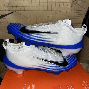 NEW Nike Zoom Vapor Elite 1 White Blue Size 11.5 Football Cleats FB3288-101